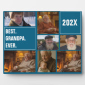 Best Grandpa Ever Photo Collage and Custom Text フォトプラーク (正面)