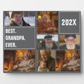 Best Grandpa Ever Photo Collage and Custom Text フォトプラーク (正面)