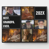 Best Grandpa Ever Photo Collage and Custom Text フォトプラーク (正面)