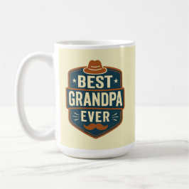 Best grandpa ever retro badge コーヒーマグカップ