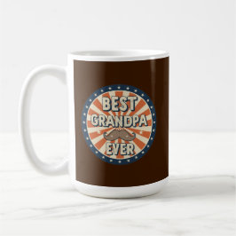 Best grandpa ever retro badge コーヒーマグカップ