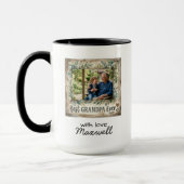 Best Grandpa Ever Sentimental Photo & Name マグカップ (左)