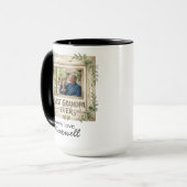 Best Grandpa Ever Sentimental Photo Name Keepsake マグカップ (正面左)