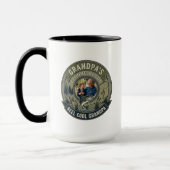 Best Grandpa Fishing Buddy Photo Badge Keepsake マグカップ (左)