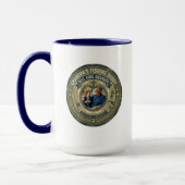 Best Grandpa Fishing Buddy Photo Badge Keepsake マグカップ (左)