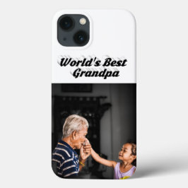 Best Grandpa photo black text iPhone 13ケース