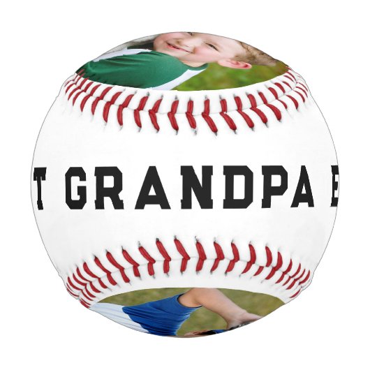 Best Grandpa Photo Personalized Baseball 野球ボール (正面)