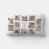 Best Grandparents Ever 12 Family Photo Collage ランバークッション (裏面)