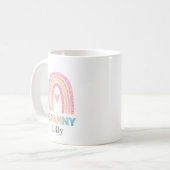 Best Granny Rainbow Mug Personalised, Gift For her コーヒーマグカップ (正面左)
