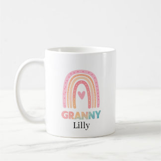 Best Granny Rainbow Mug Personalised, Gift For her コーヒーマグカップ