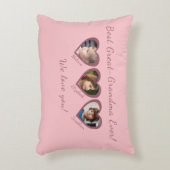 Best Great Grandma Custom Three Photo Template  アクセントクッション (正面(垂直))