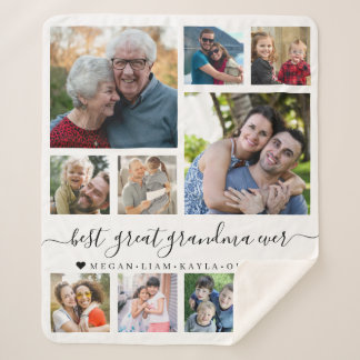 Best Great Grandma Ever 10 Photo Collage  シェルパブランケット