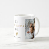 Best Great Grandma Ever Grandkids 2 Photo Collage  コーヒーマグカップ (正面右)