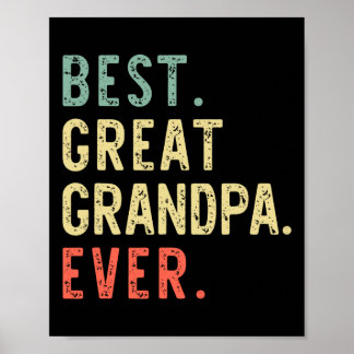 Best Great Grandpa Ever Funny Retro Vintage  ポスター