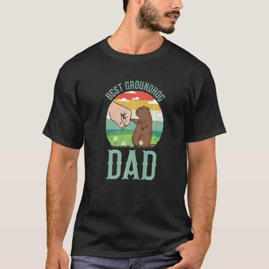 Best Groundhog Dad Ever Early Spring Groundhog Day Tシャツ (正面)