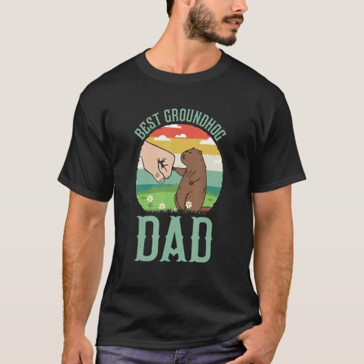 Best Groundhog Dad Ever Early Spring Groundhog Day Tシャツ (正面)
