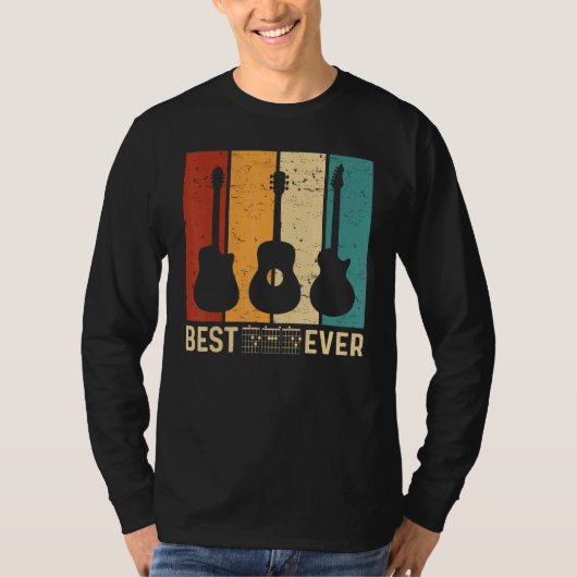 best guitar dad ever chords best dad guitar dad Re Tシャツ (正面)