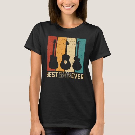 best guitar dad ever chords best dad guitar dad Re Tシャツ (正面)