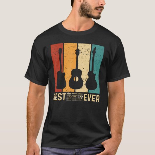 best guitar dad ever chords best dad guitar dad Re Tシャツ (正面)
