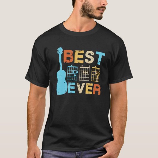 Best Guitar Dad Ever Chords Best Dad Guitar  Guita Tシャツ (正面)