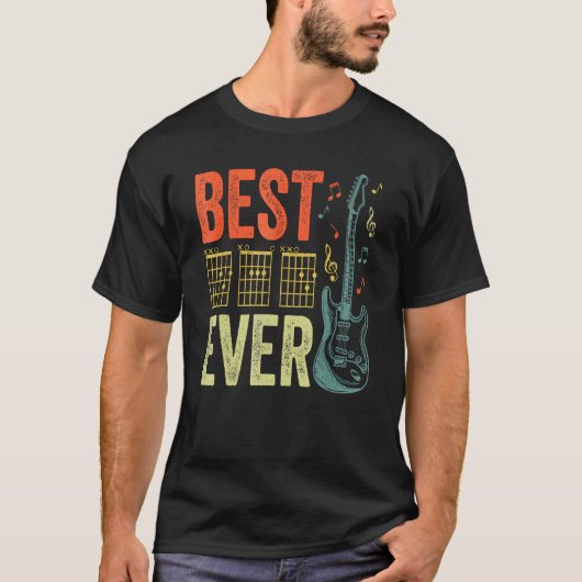 Best Guitar Dad Ever Chords Best Dad Guitar Guitar Tシャツ (正面)