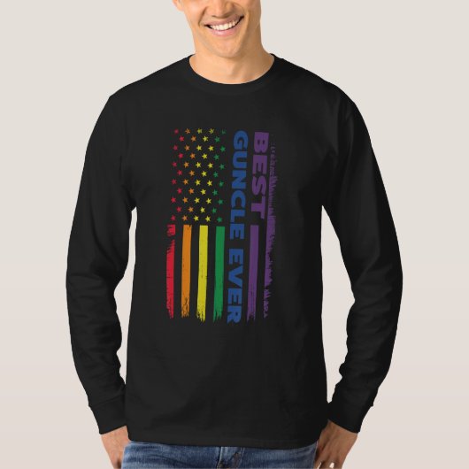 best guncle ever gay pride LGBT Tシャツ (正面)