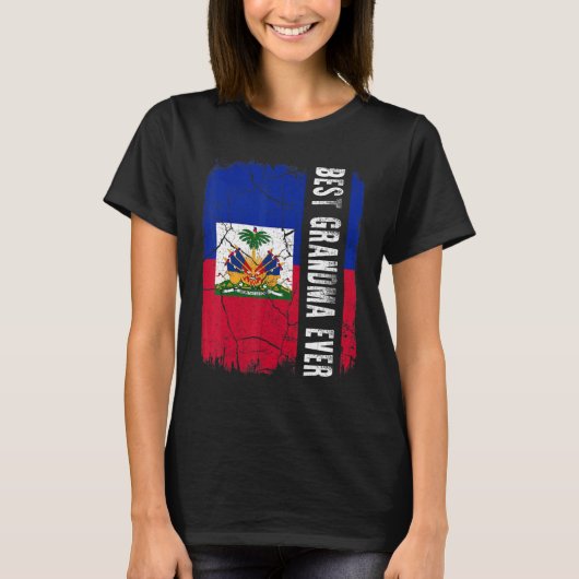 Best Haitian Grandma Ever Haiti Flag Mother's Day Tシャツ (正面)