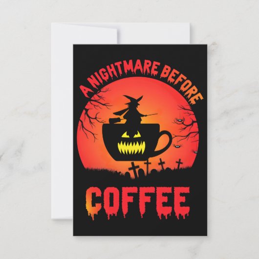 Best Halloween Coffee Personalizet – Spooky Custom サンキューカード (正面)