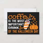 Best Halloween Coffee Personalizet – Spooky Custom サンキューカード (裏面)