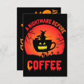 Best Halloween Coffee Personalizet – Spooky Custom サンキューカード (正面/裏面)