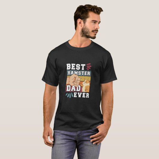 Best Hamster Dad 1 Tシャツ (正面フル)