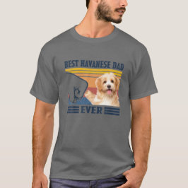 Best Havanese Dad Ever Vintage Father Day Christma Tシャツ