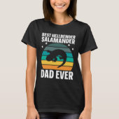Best Hellbender Salamander Dad Biologist Retro Tシャツ (正面)