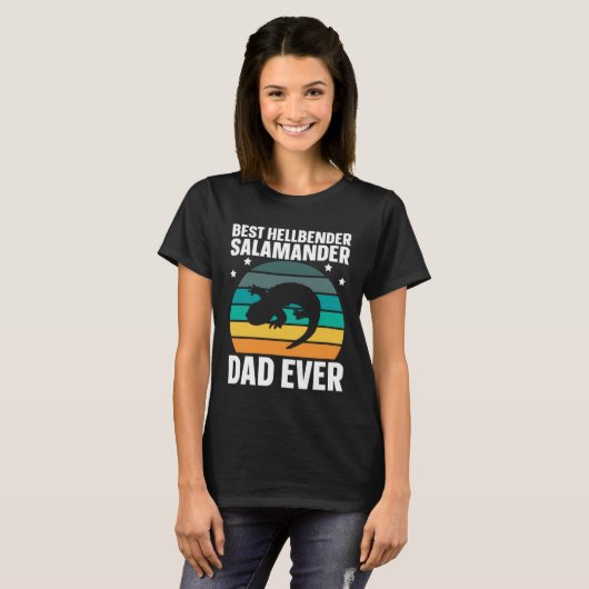 Best Hellbender Salamander Dad Biologist Retro Tシャツ (正面フル)