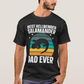 Best Hellbender Salamander Dad Biologist Retro Tシャツ (正面)