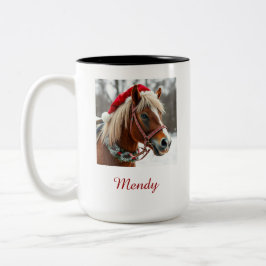 Best Horse Personalized Name Photo Mug ツートーンマグカップ