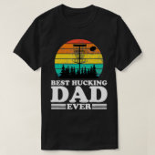 Best Hucking Dad Funny Retro Disc Golf Frisbee Pla Tシャツ (デザイン正面)