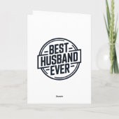 Best Husband Ever Badge Design カード (裏面)