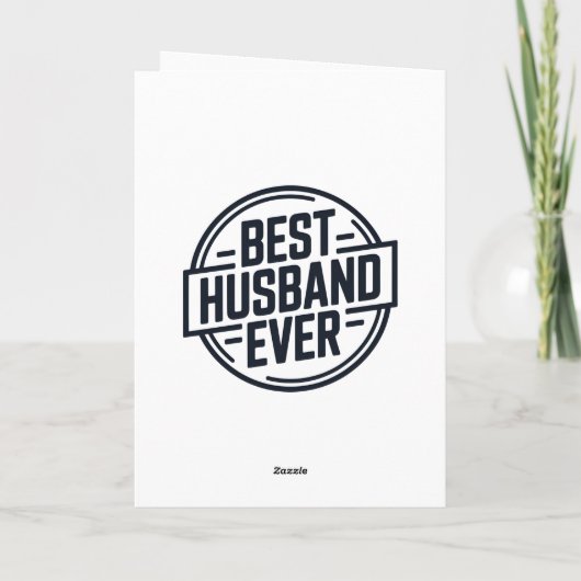 Best Husband Ever Badge Design カード (裏面)