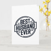 Best Husband Ever Badge Design カード (黄色い花)