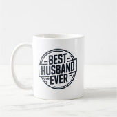Best Husband Ever Badge Design コーヒーマグカップ (左)