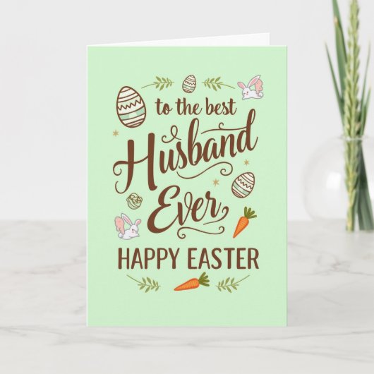 Best Husband Happy Easter Card カード (正面)