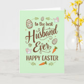 Best Husband Happy Easter Card カード (黄色い花)