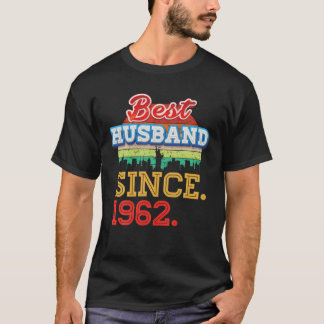 Best Husband Since 1962 60Th Wedding Anniversary 6 Tシャツ