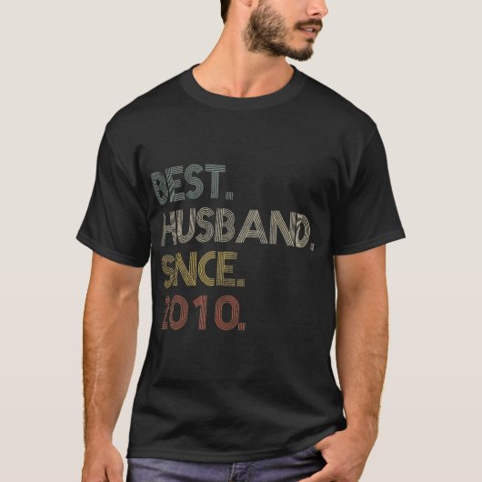 Best Husband Since 2010 Epic Couple 11th Wedding Tシャツ (正面)