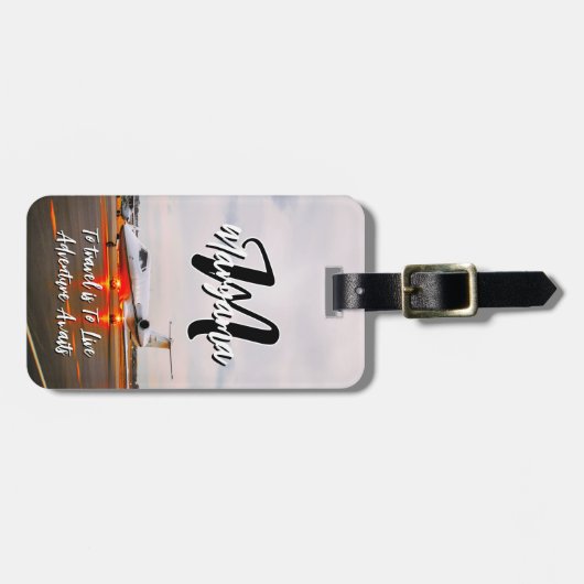 Best Initial Name | Waterproof Travel Monogram ラゲッジタグ (正面横)