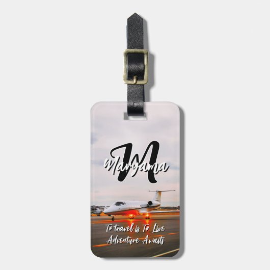 Best Initial Name | Waterproof Travel Monogram ラゲッジタグ (正面縦)