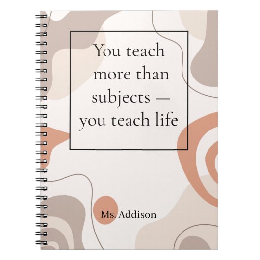 Best Inspirational teacher gift ノートブック (正面)