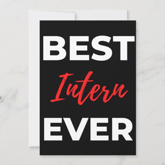 Best Intern Ever サンキューカード (正面)