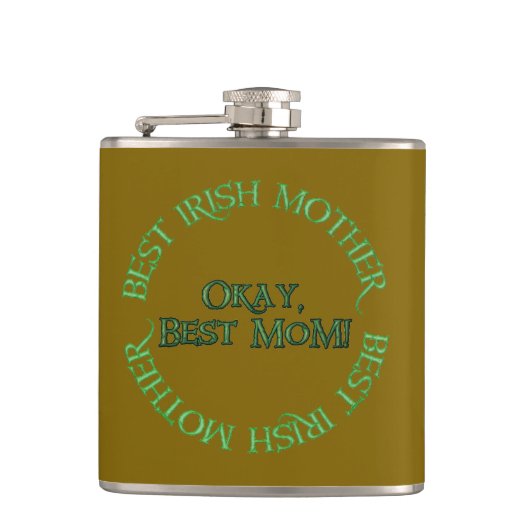 Best Irish Mother brown wrapped flask フラスク (正面)